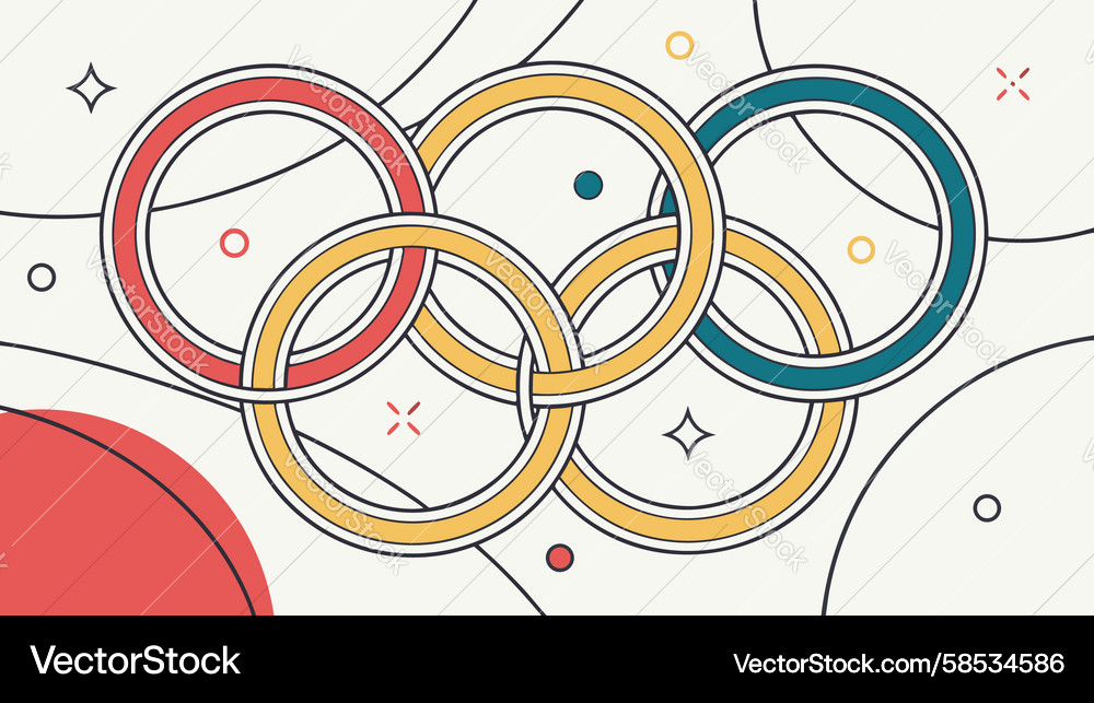 Interlocking Rings - Unity Symbol Vector Image