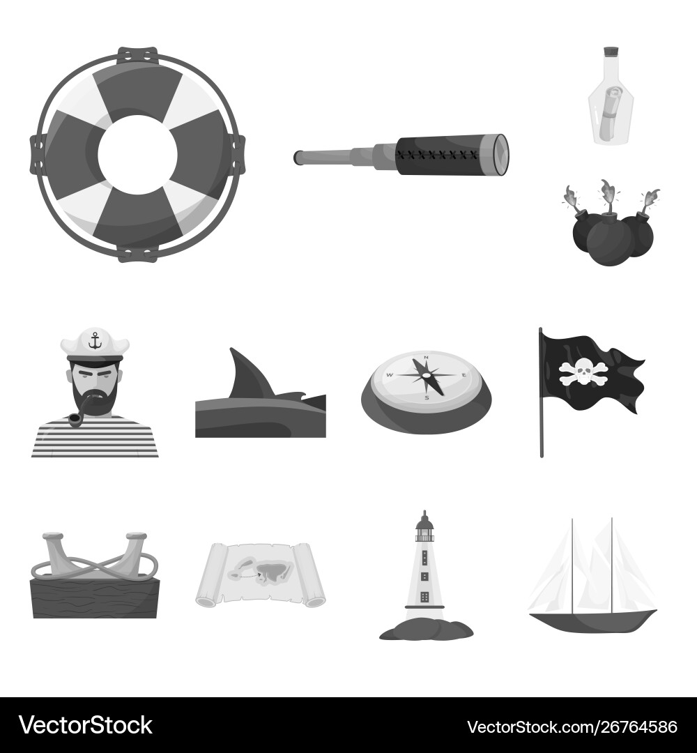 Isolated object vintage and nautical icon Vector Image