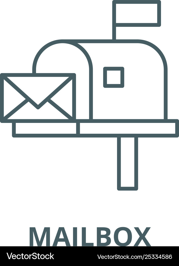 Mailbox line icon linear concept outline Mailbox line icon linear concept outline vector image