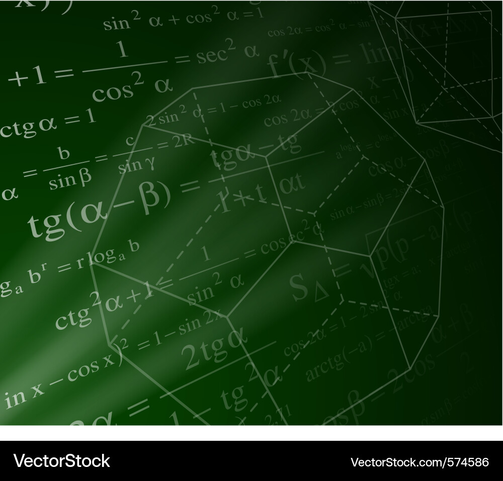 Mathematical Formulas Background vector image