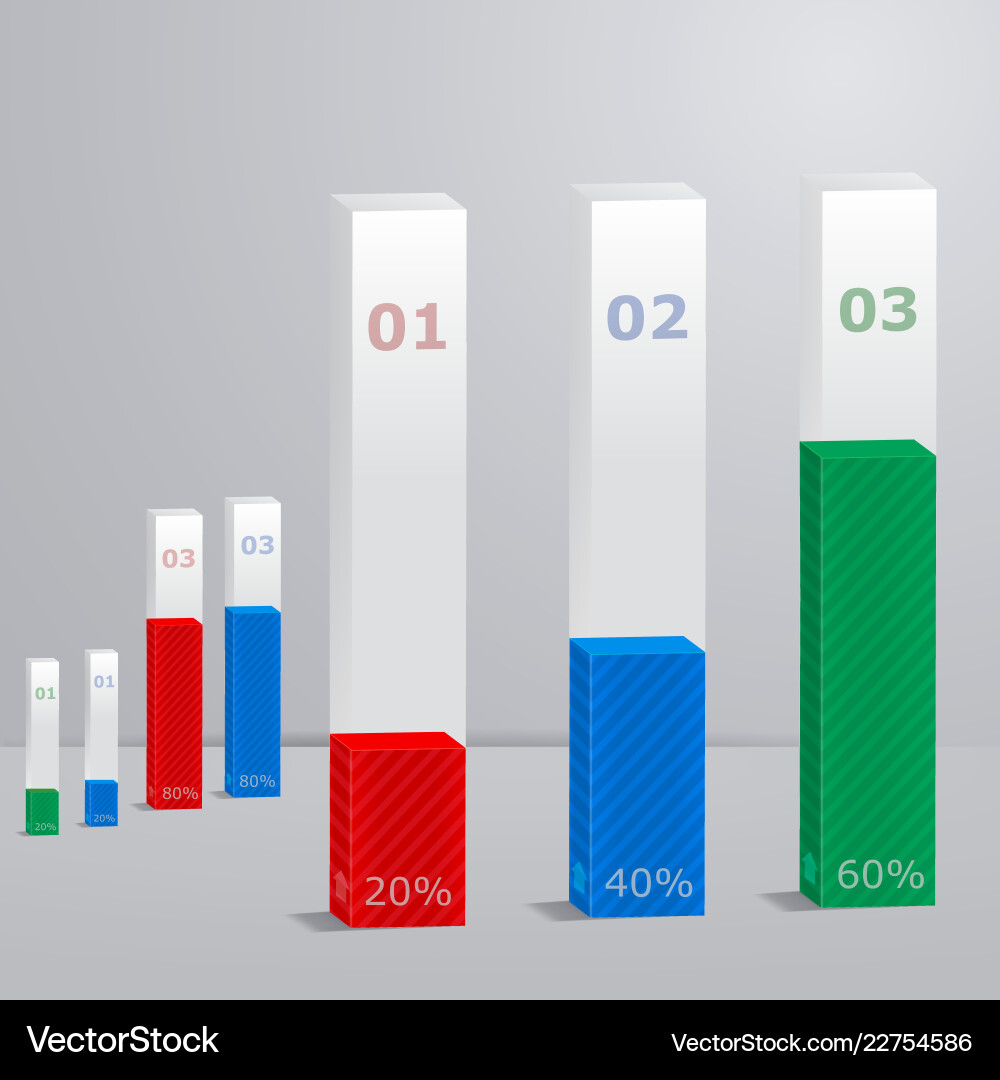 Modern template with 3d columns suitable Modern template with 3d columns suitable vector image