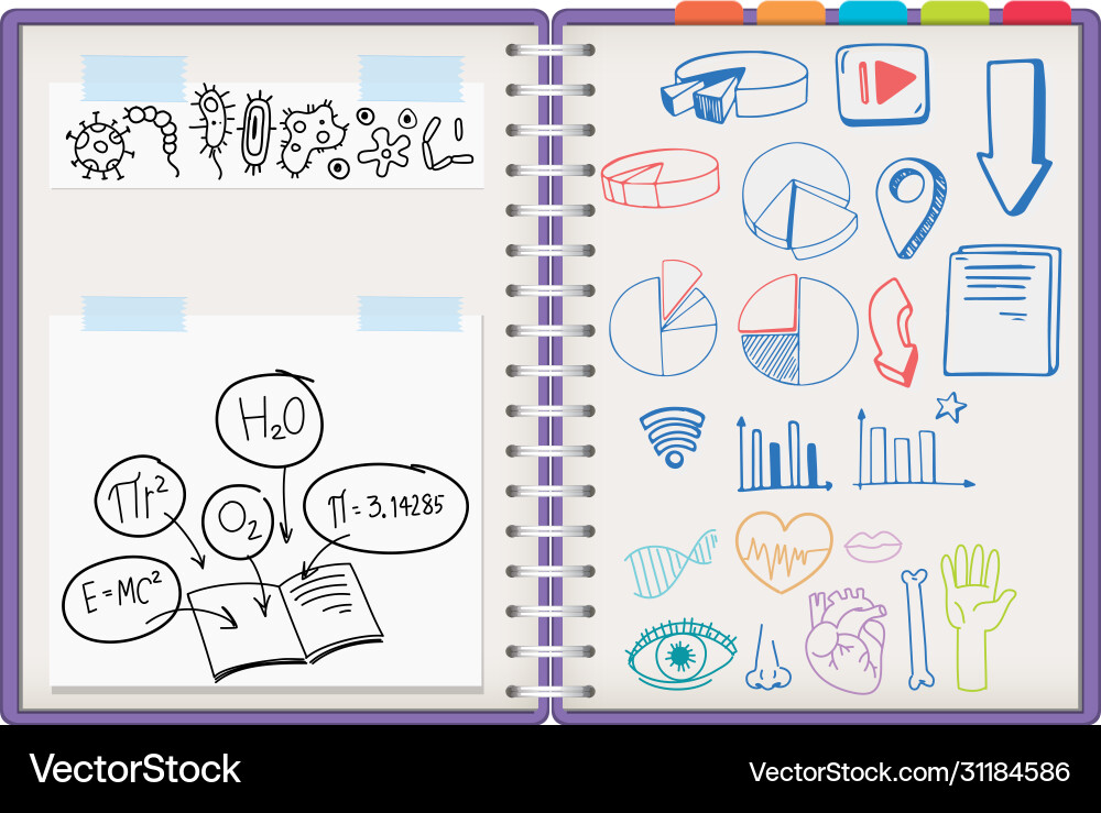 Note from various subject Note from various subject vector image