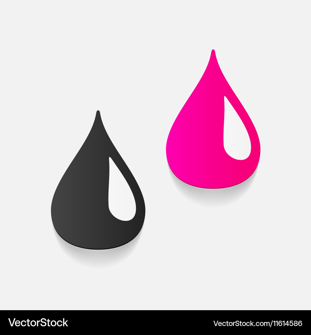 Realistic design element drop Vector Image