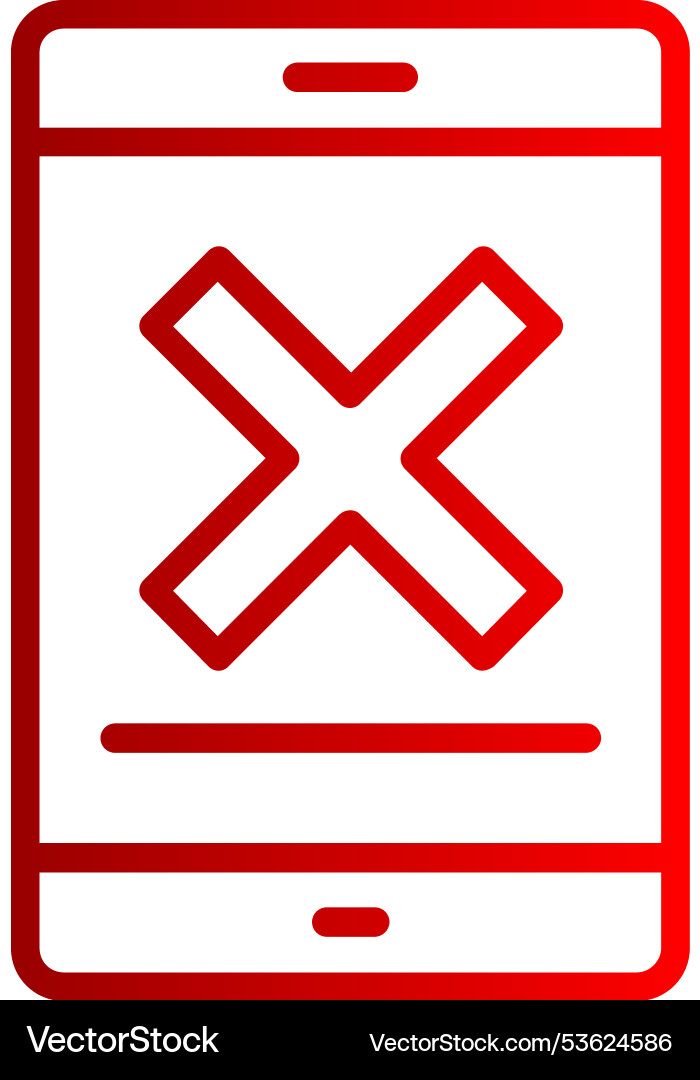 Remove line gradient icon Vector Image