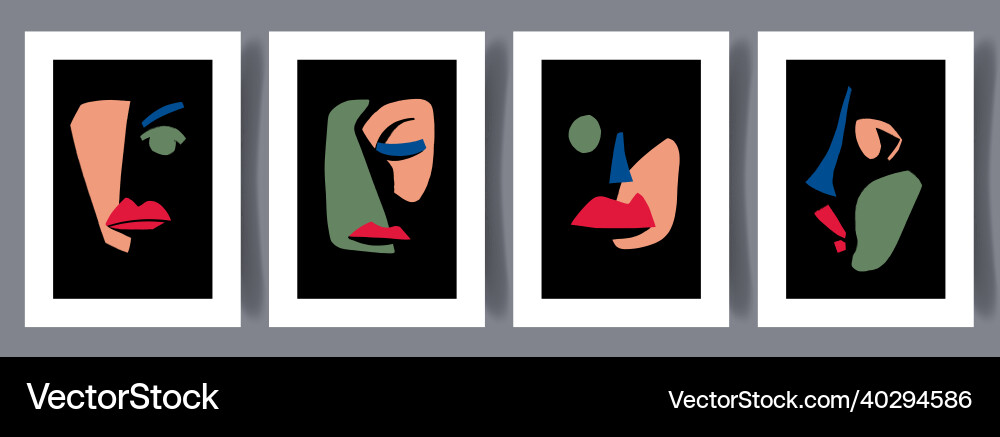 Scandinavian abstract print set Scandinavian abstract print set vector image