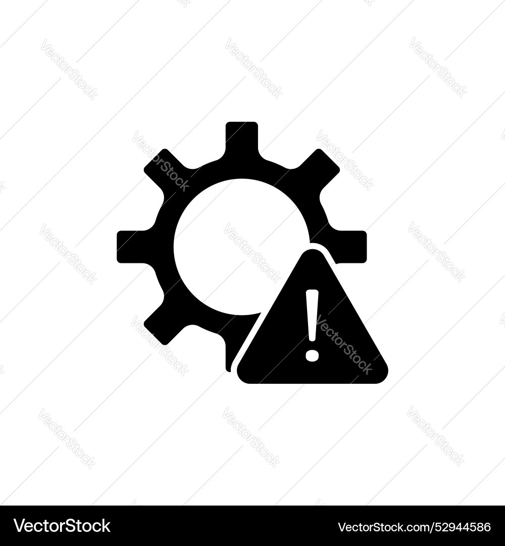 Technical warning icon set system failure error Technical warning icon set system failure error vector image