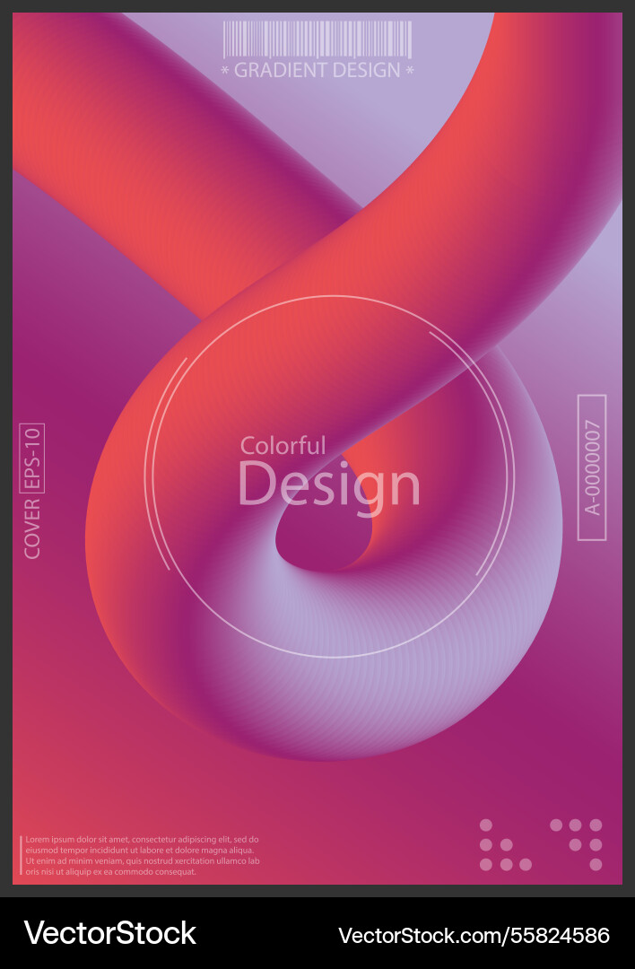 Three-dimensional 3d gradient line designa vector image