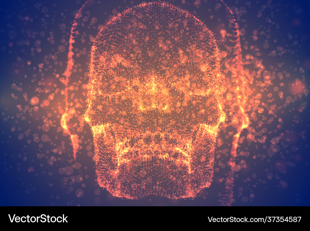 Abstract background with particles in form Abstract background with particles in form Vector Image