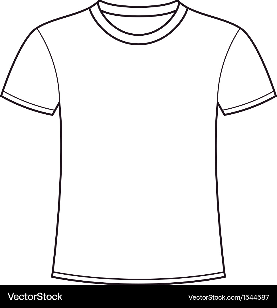 Blank white t-shirt template vector image