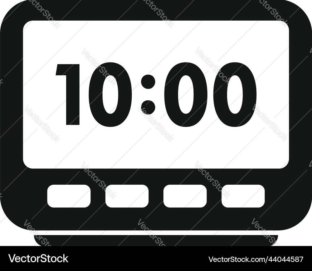 Digital alarm clock icon simple flexible time Digital alarm clock icon simple flexible time Vector Image
