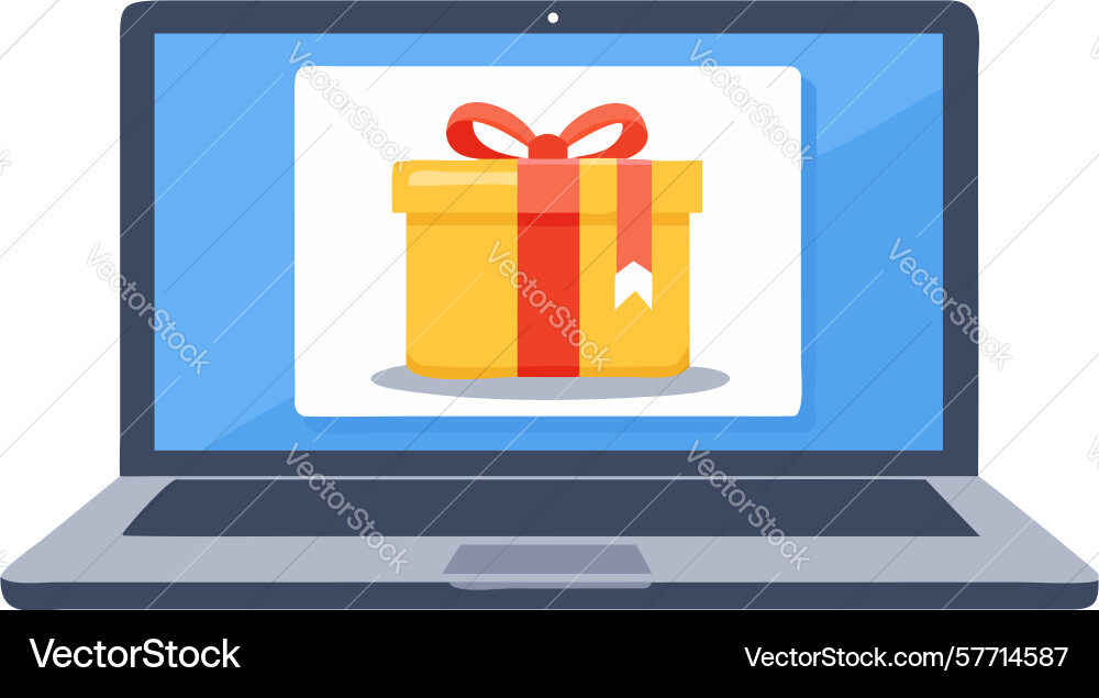 Laptop with heatmap user experience website vector image