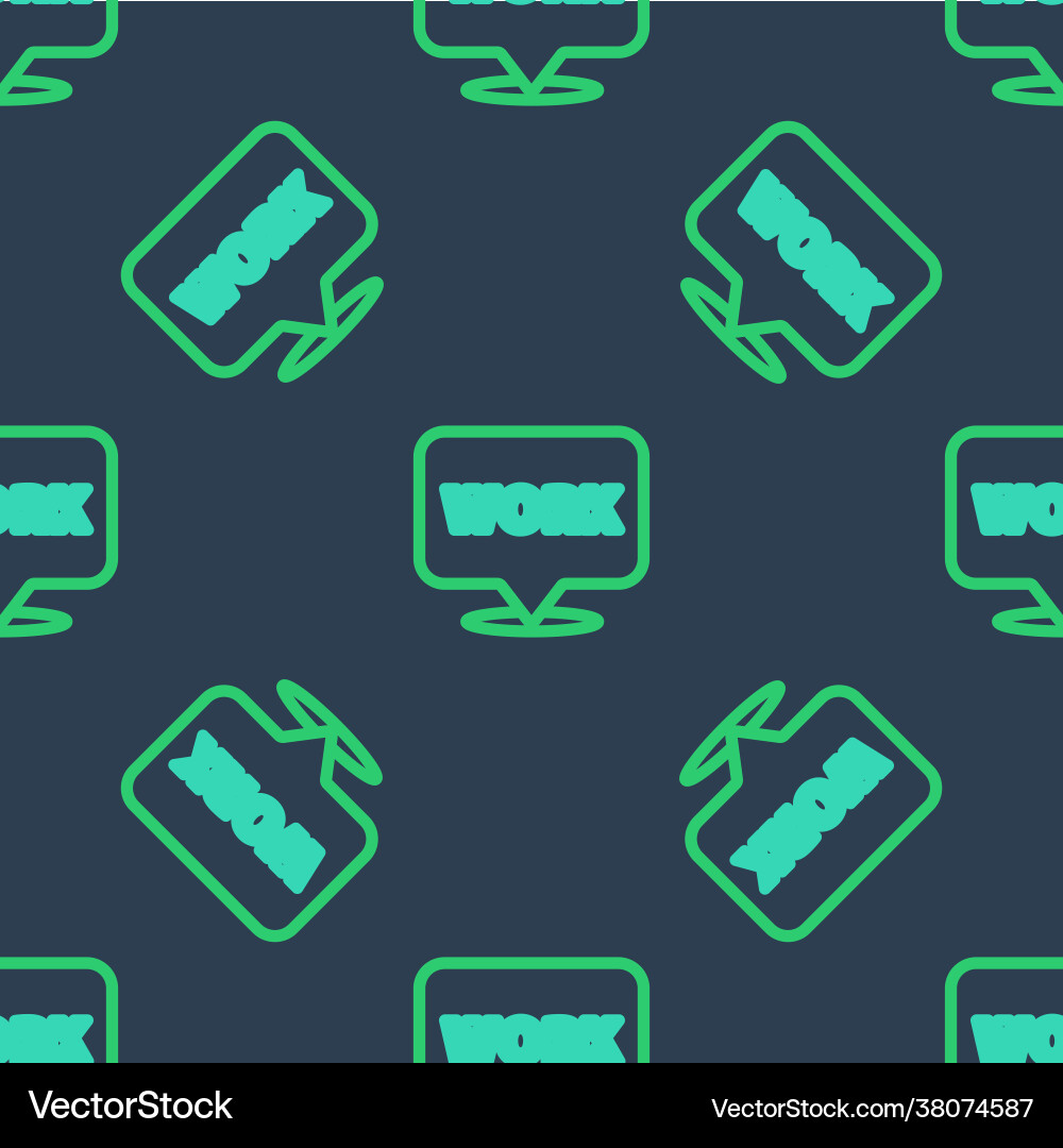 Line location with text work icon isolated Vector Image