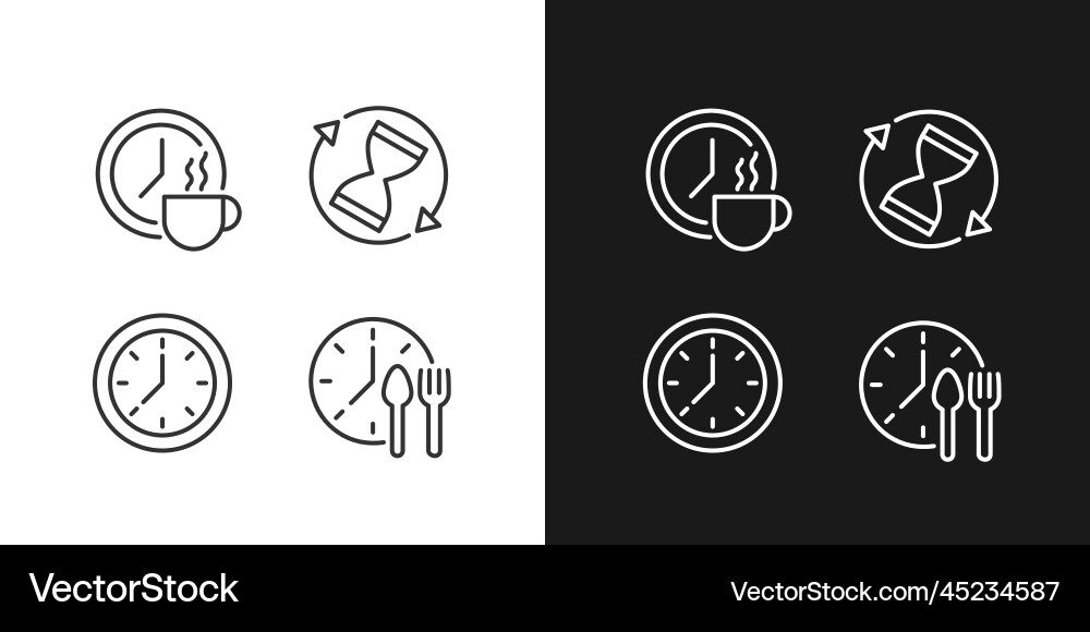 Managing time efficiently pixel perfect linear Vector Image