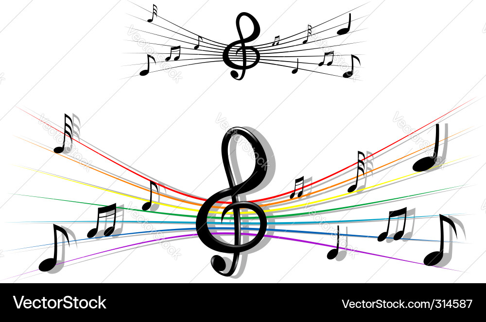 Musical Notes Background Vector Image