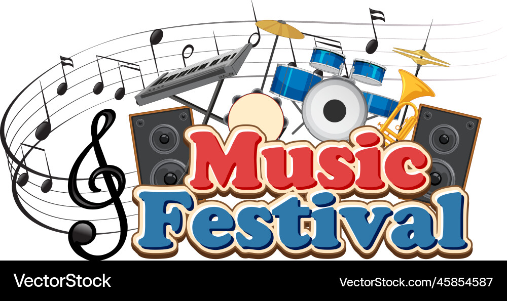 Musikfestival Text Banner Design Musikfestival Text Banner Design vektorbild