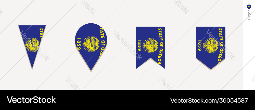 Oregon flag in vertical design vector image
