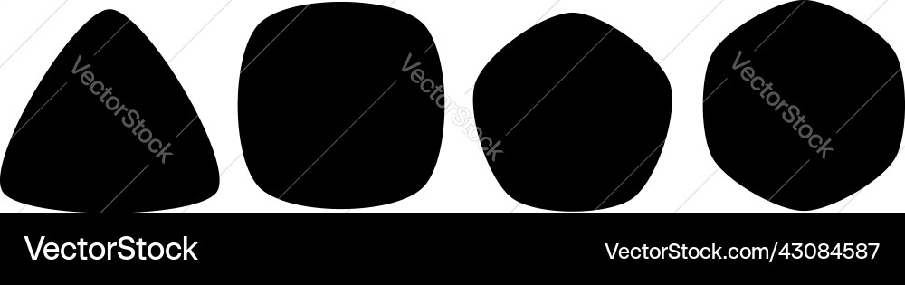 Rounded polygon shape elements Vector Image