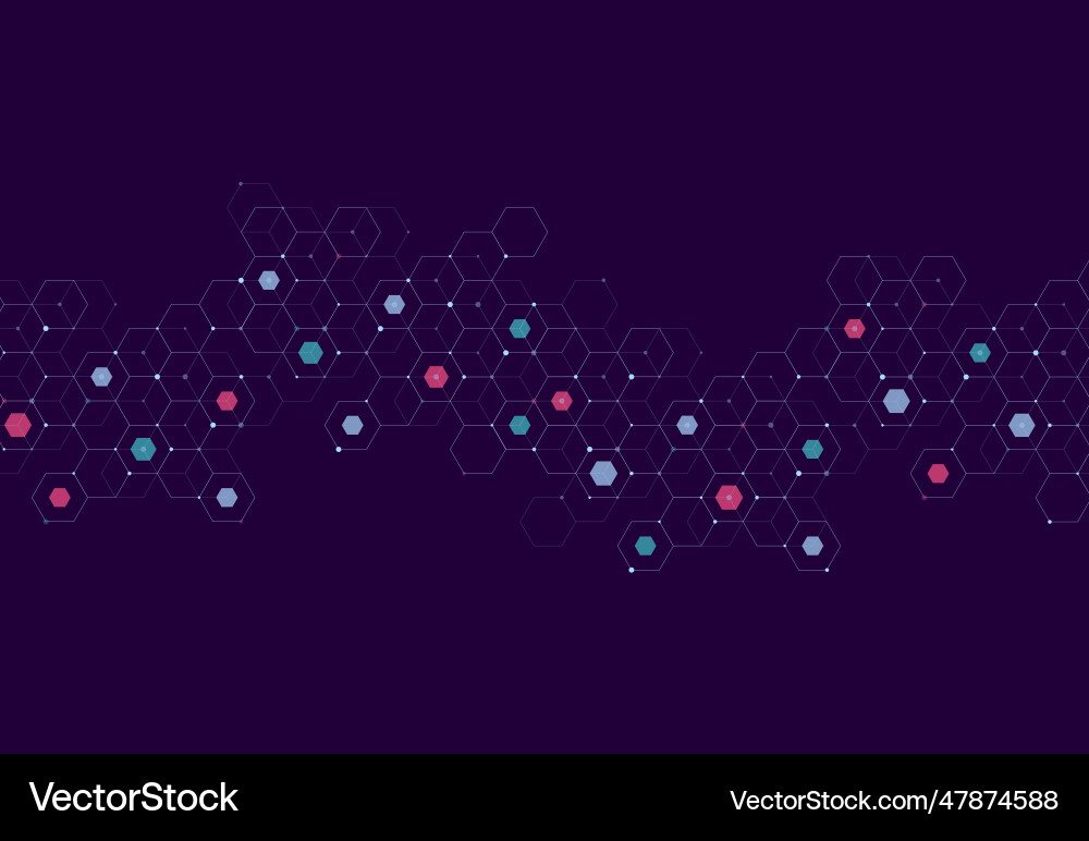 Abstract hexagonal molecular structures Abstract hexagonal molecular structures vector image