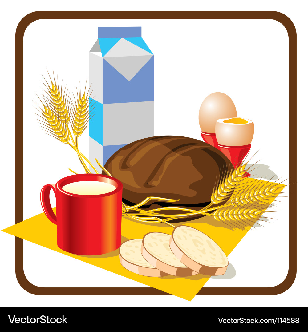 Breakfast Table Vector Image
