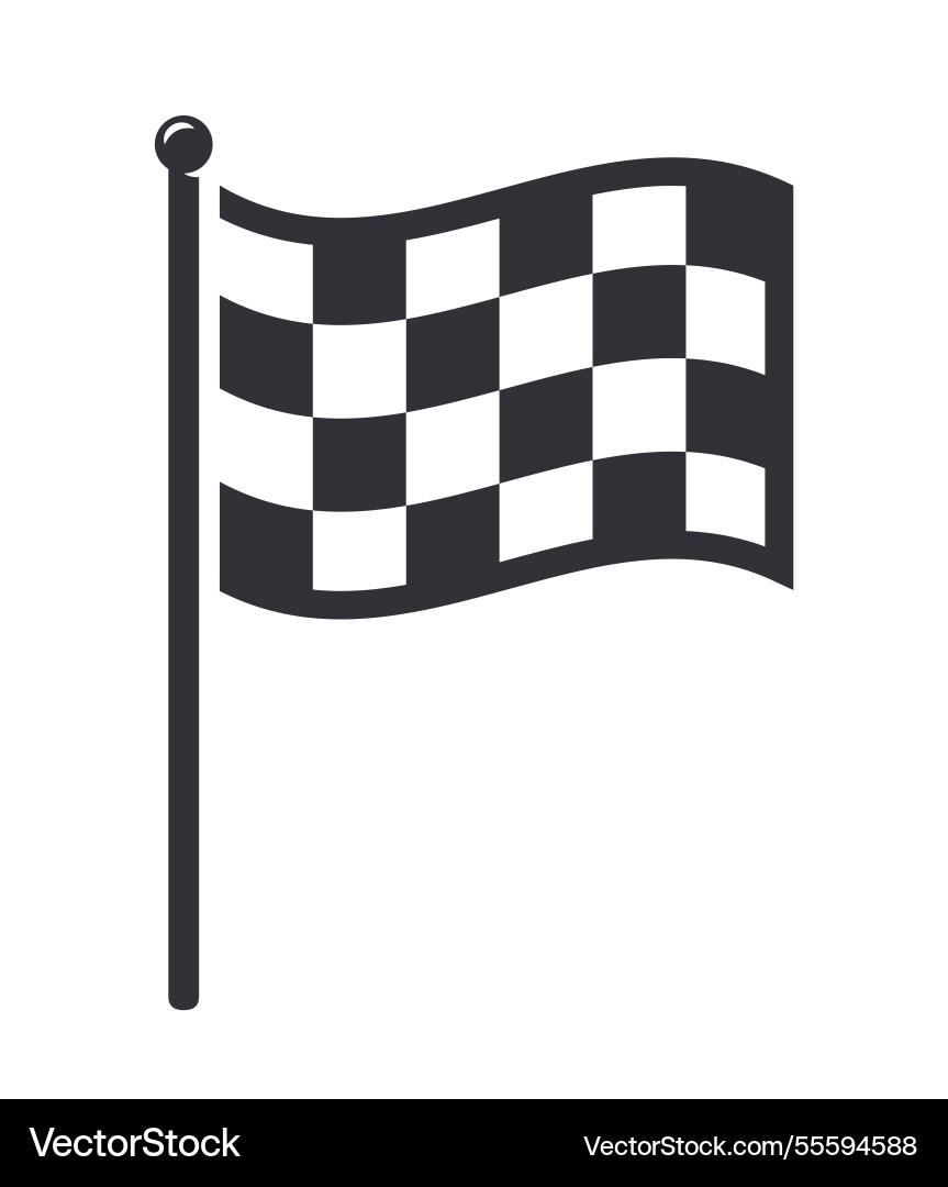 Checkered racing flag icon Royalty Free Vector Image