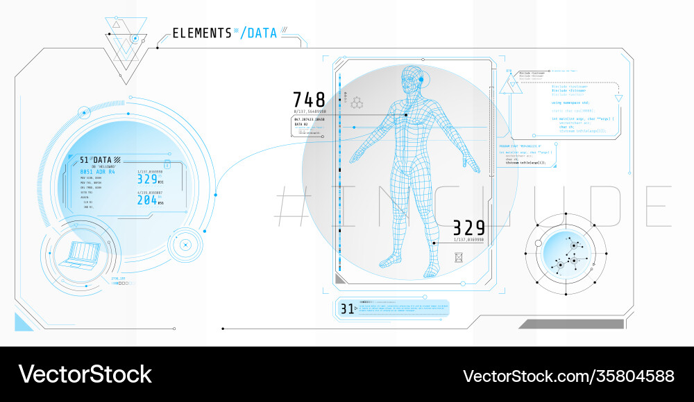 Design virtual interface data Design virtual interface data vector image