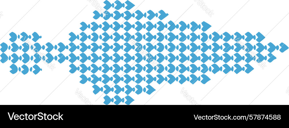 Geometric low poly fish abstract pattern design Vector Image