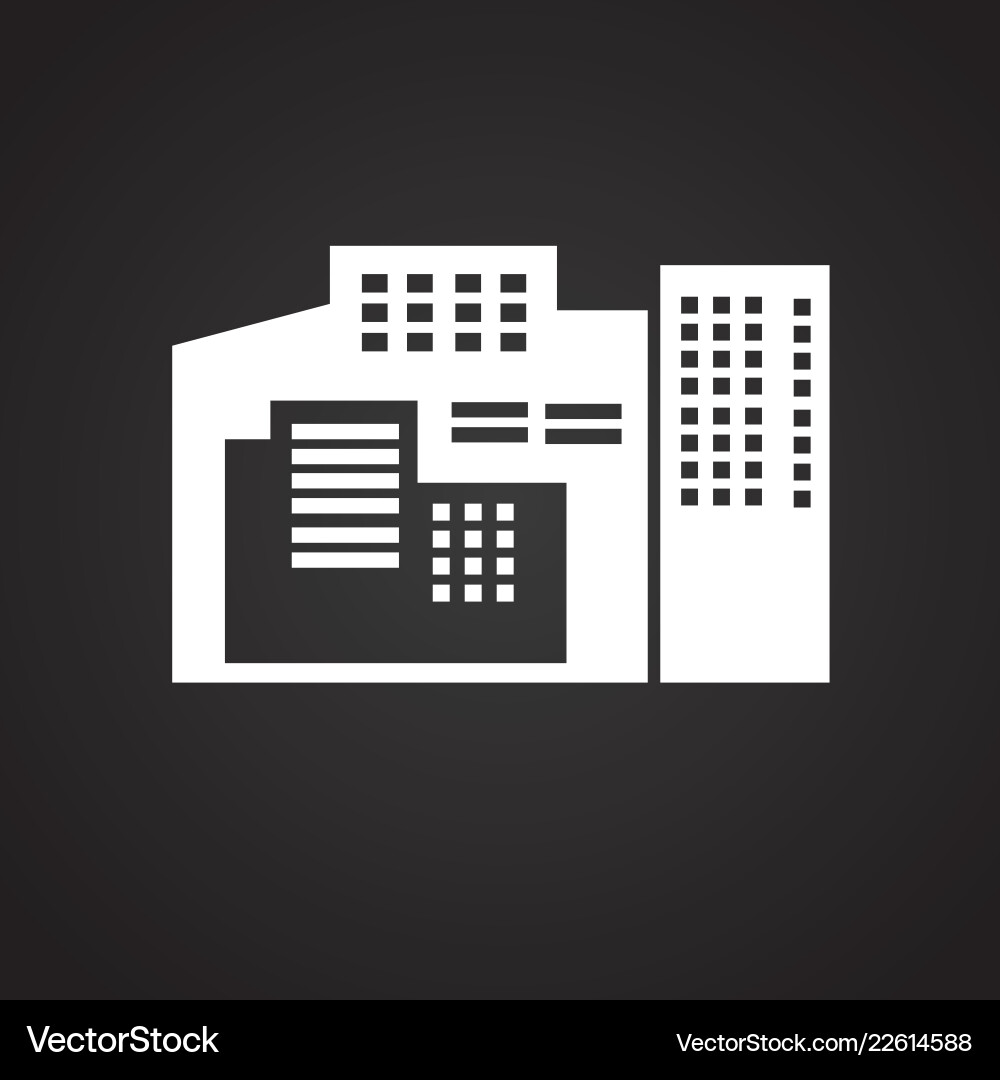 Modern architecture building on black background Modern architecture building on black background vector image