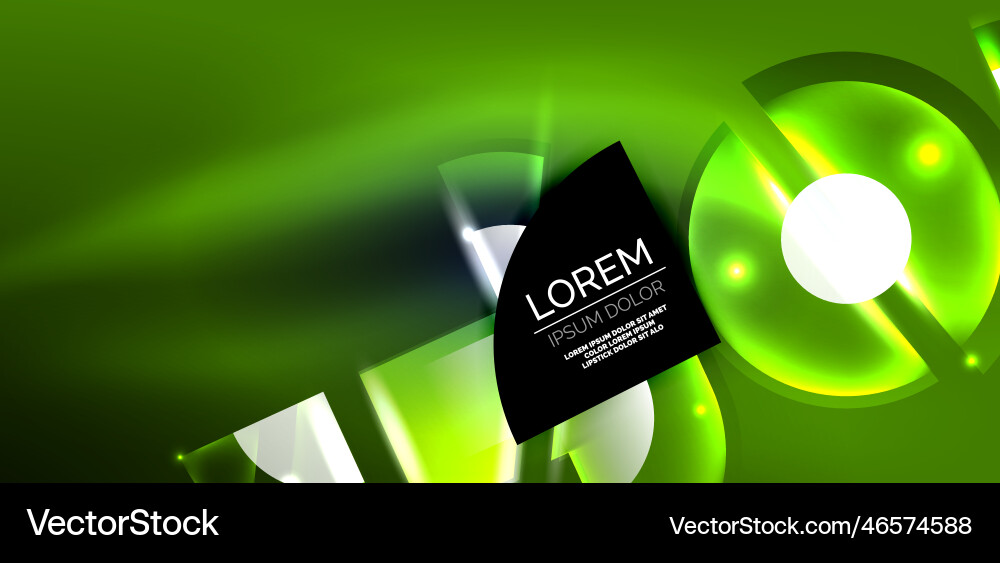 Neon round shapes lines and triangle elements hi Neon round shapes lines and triangle elements hi Vector Image