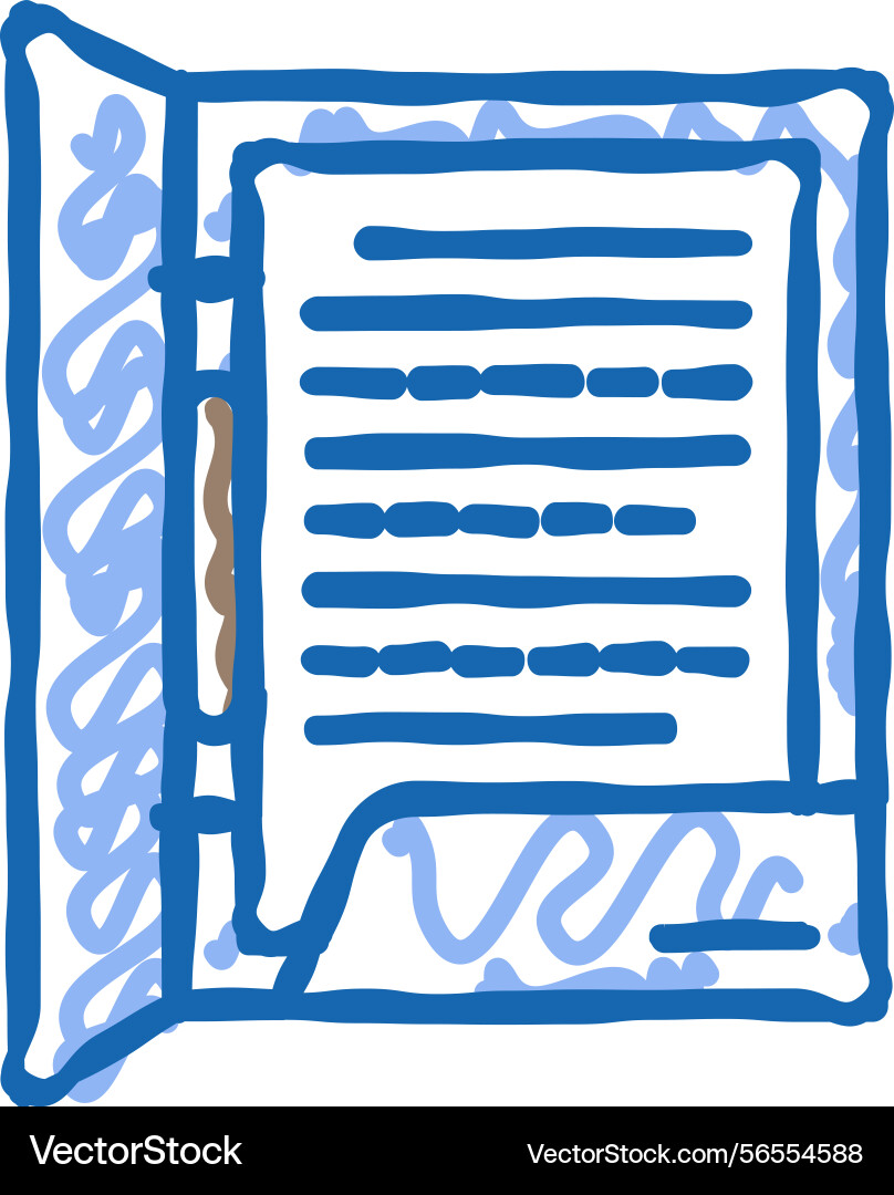 Office document file icon doodle Office document file icon doodle vector image