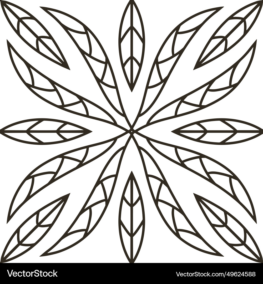 Outline seamless pattern isolated doodle Vector Image