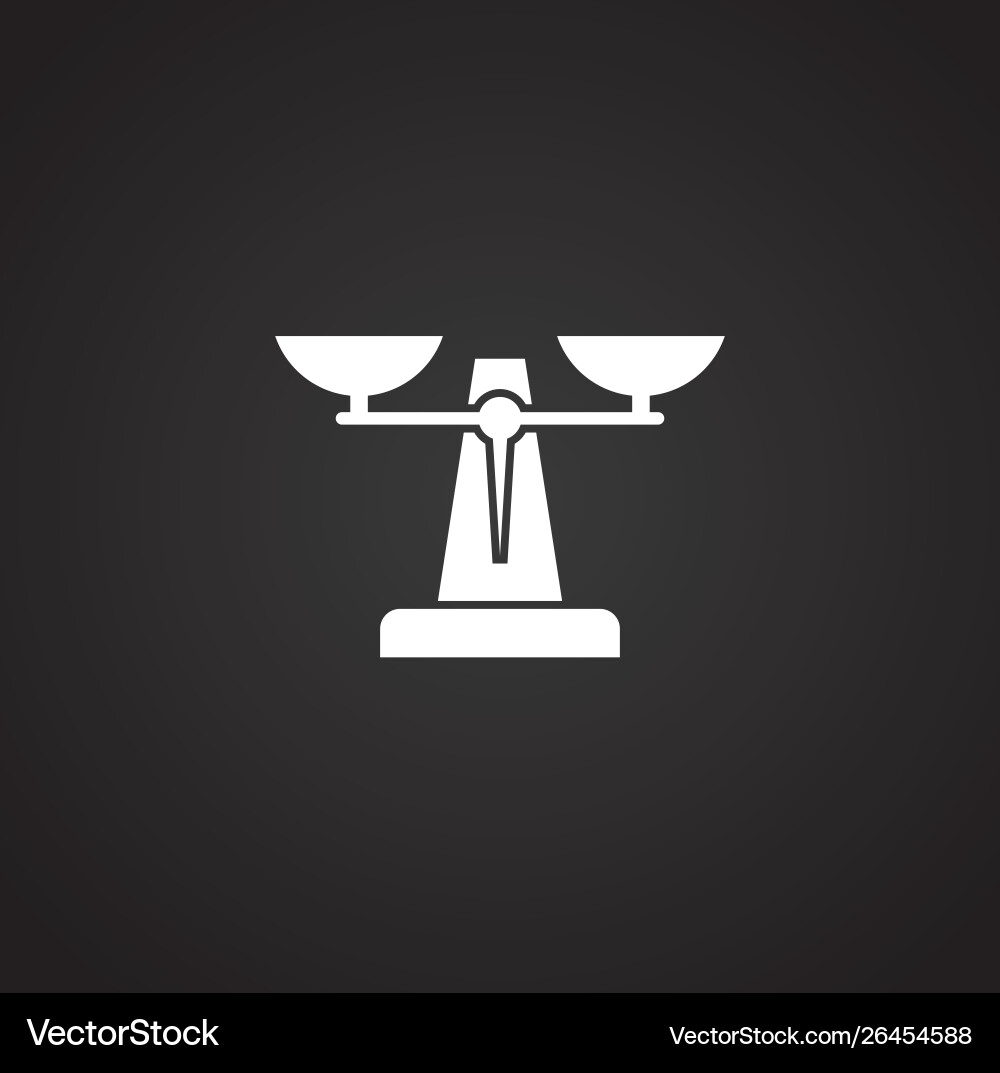 Scale icon on background for graphic and web Scale icon on background for graphic and web vector image