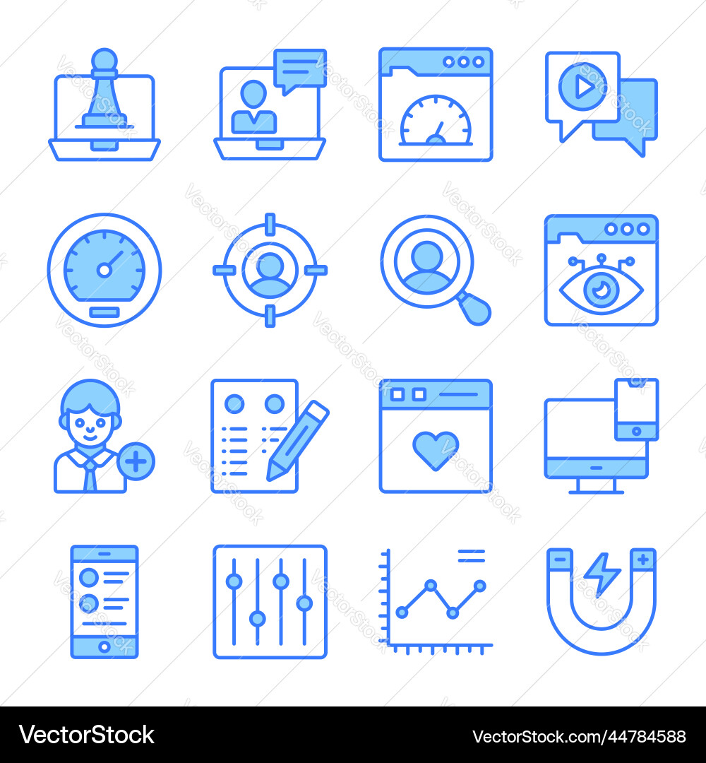 Set of user interface icons web design vector image
