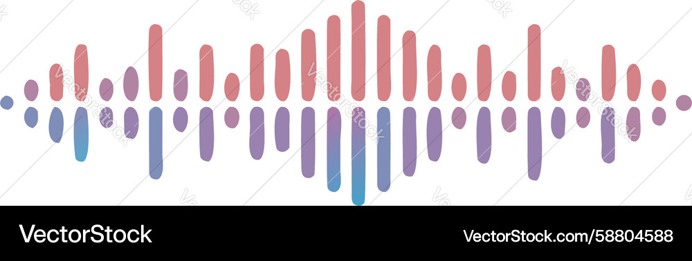 Sound Spectrum Visualization Vector Image
