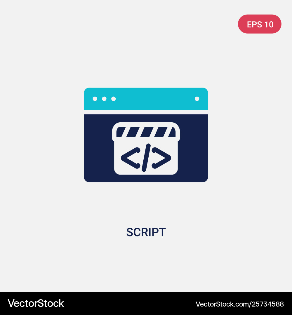 Two color script icon from blogger and influencer Two color script icon from blogger and influencer vector image