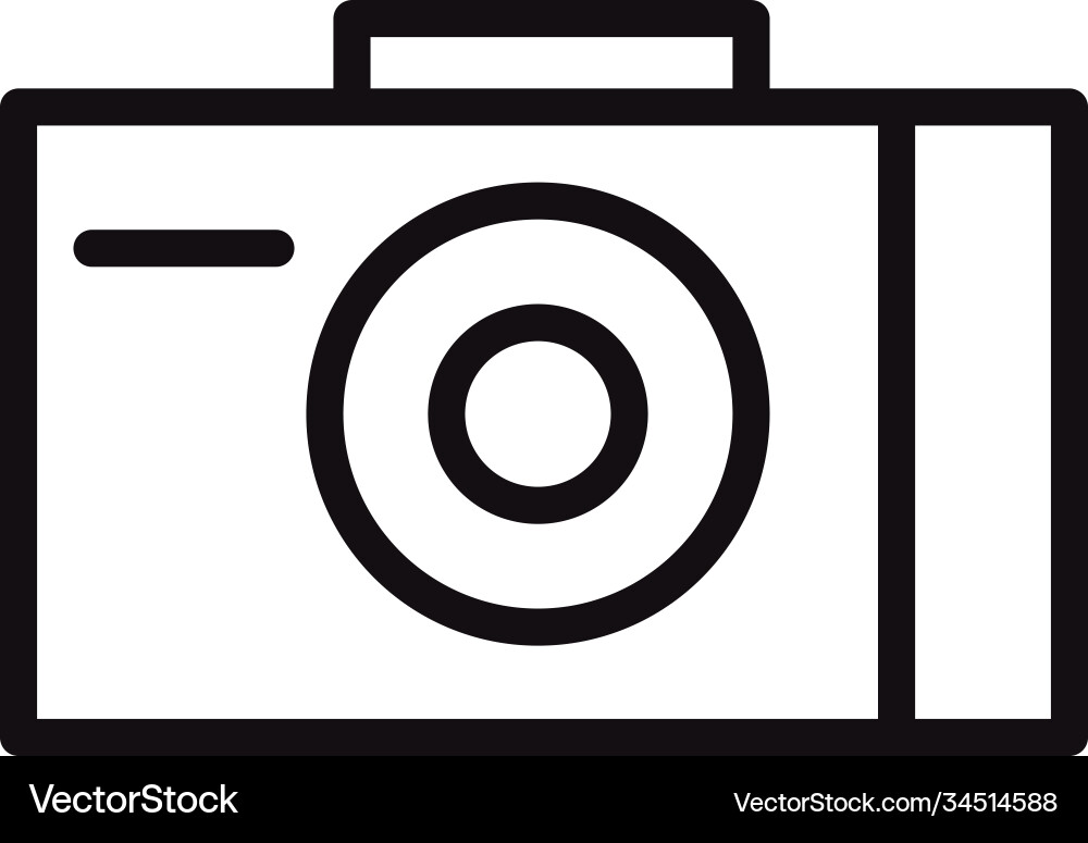 User interface photo camera application linear vector image