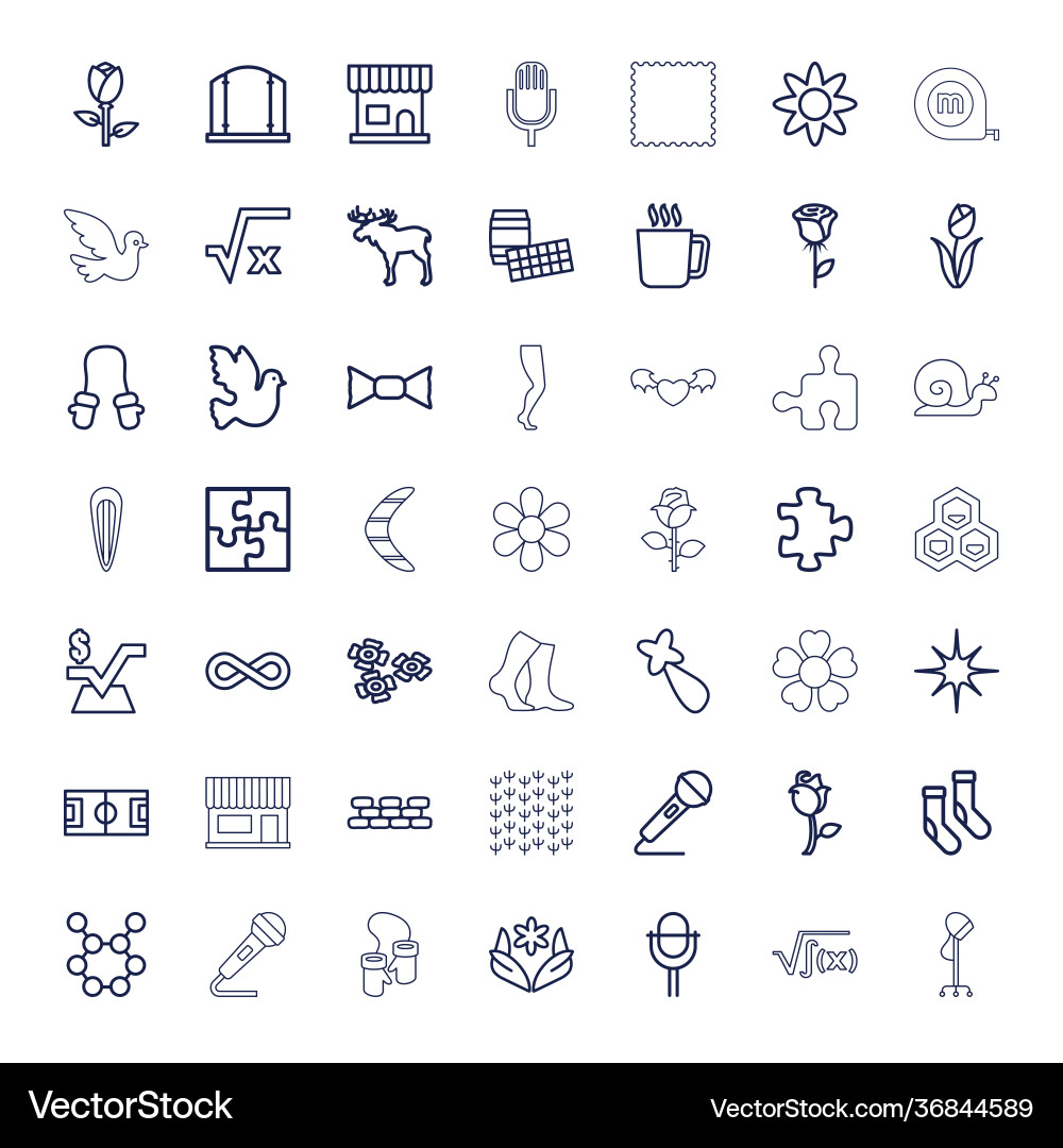 49 pattern icons vector image