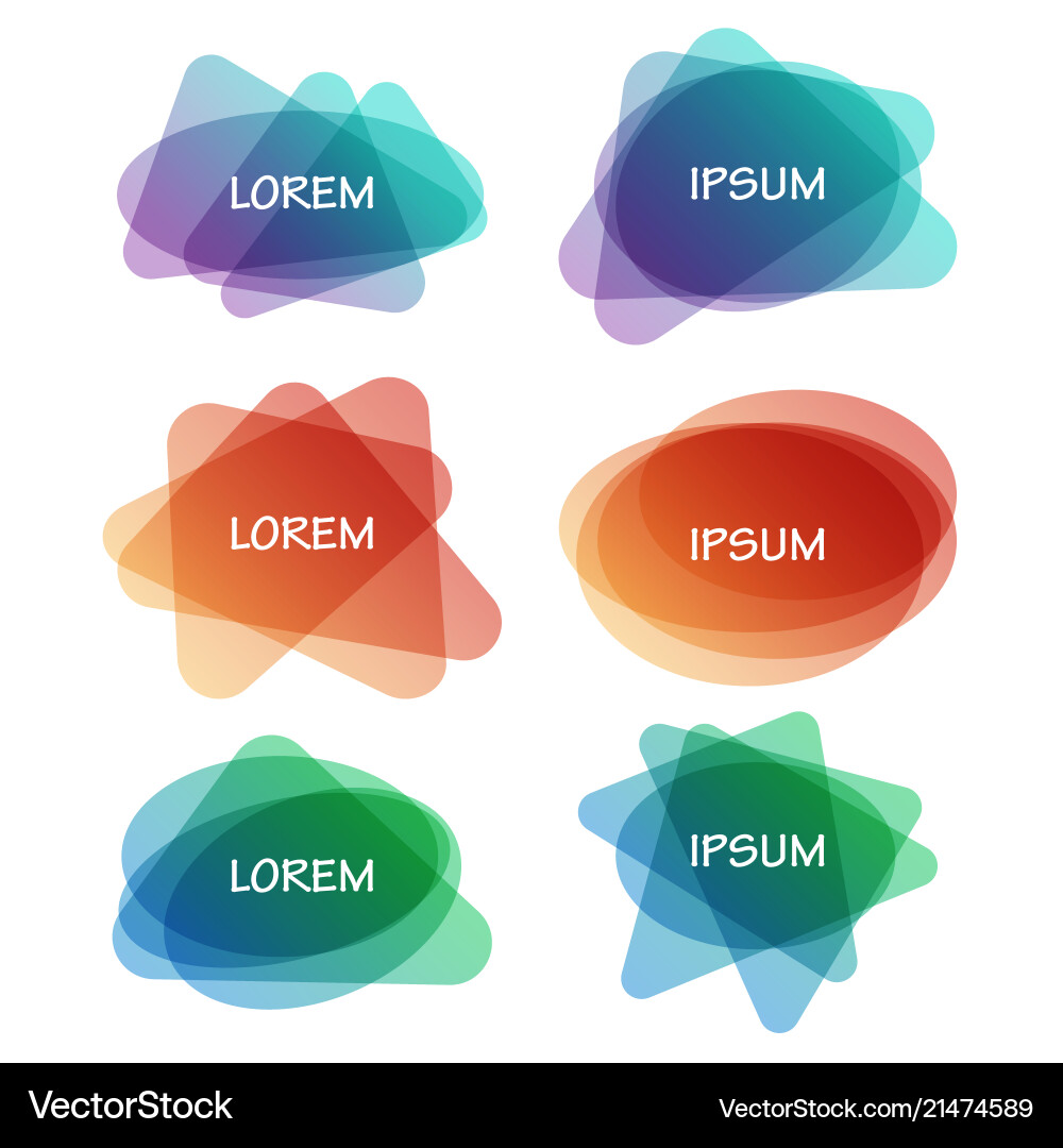 Abstract Colorful Shape Collection vector image