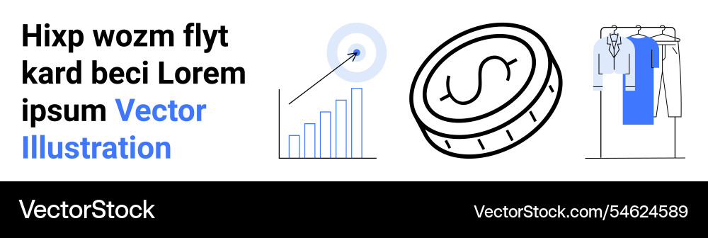 Abstract elements graph analysis cryptocurrency Vector Image