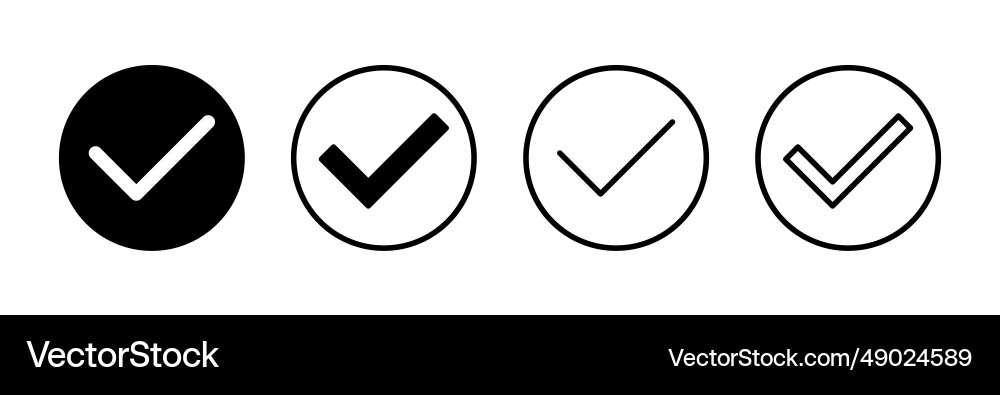 Check icon mark list button Check icon mark list button vector image