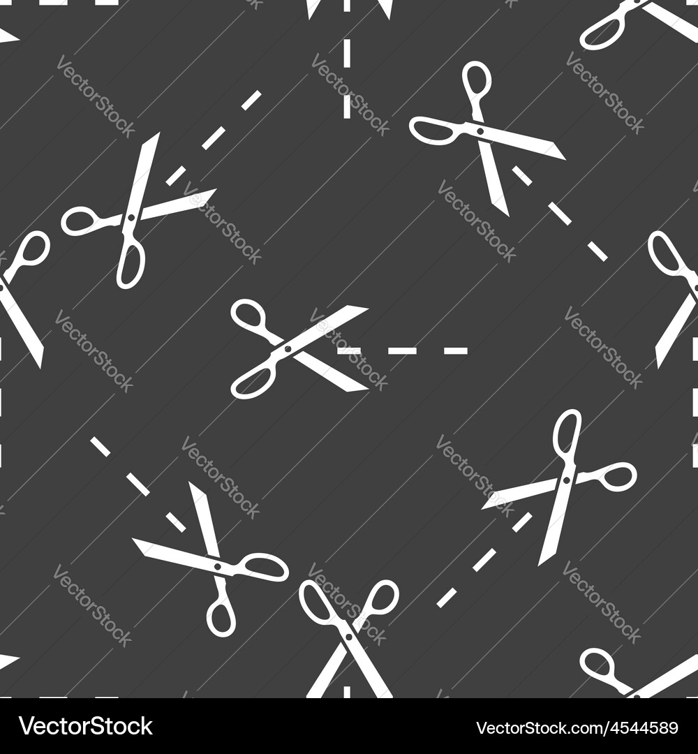 Cutting scissors pattern Vector Image