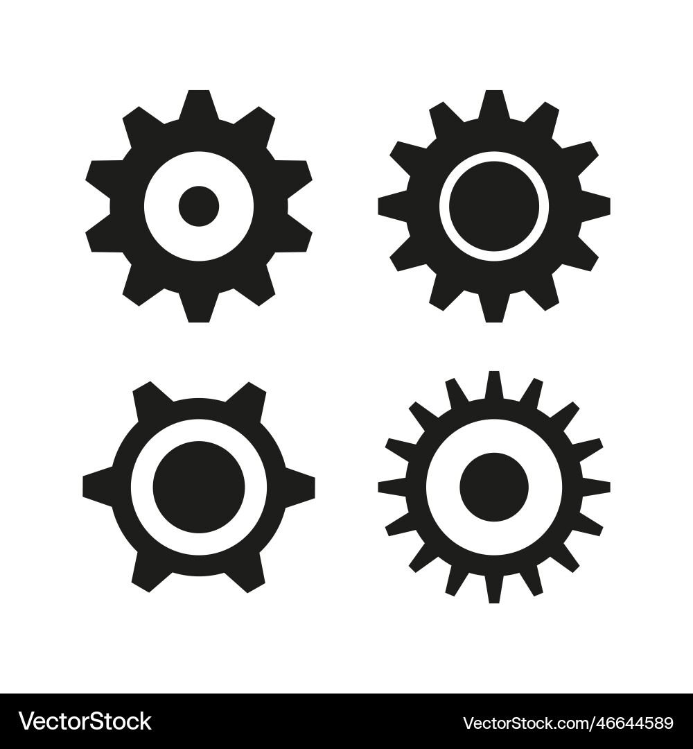 Different gears design element icon Vector Image