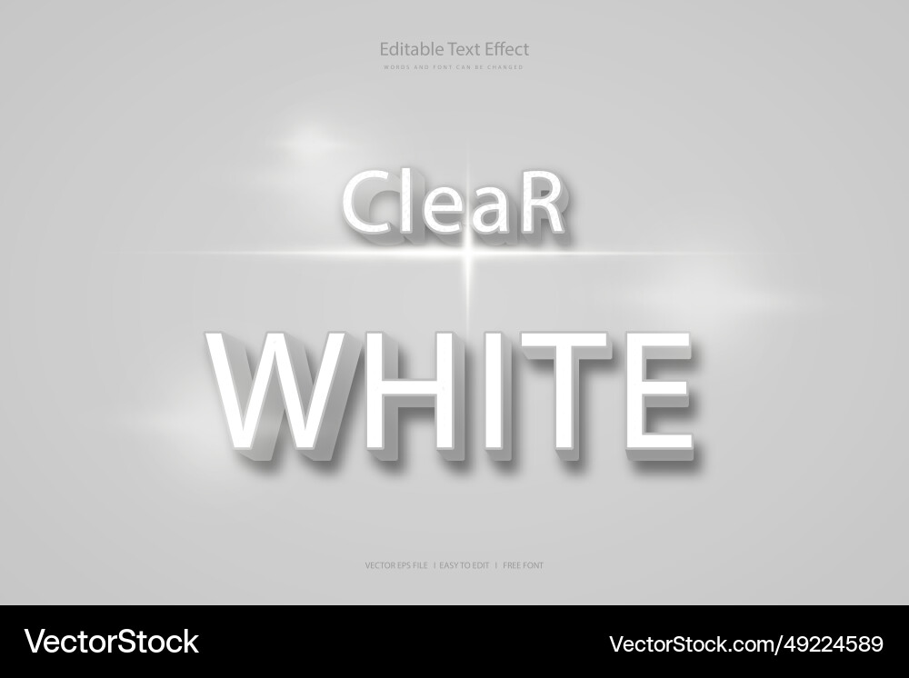 Editable 3d text effect styles Vector Image