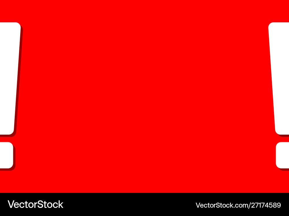 Exclamation mark on red background Exclamation mark on red background vector image