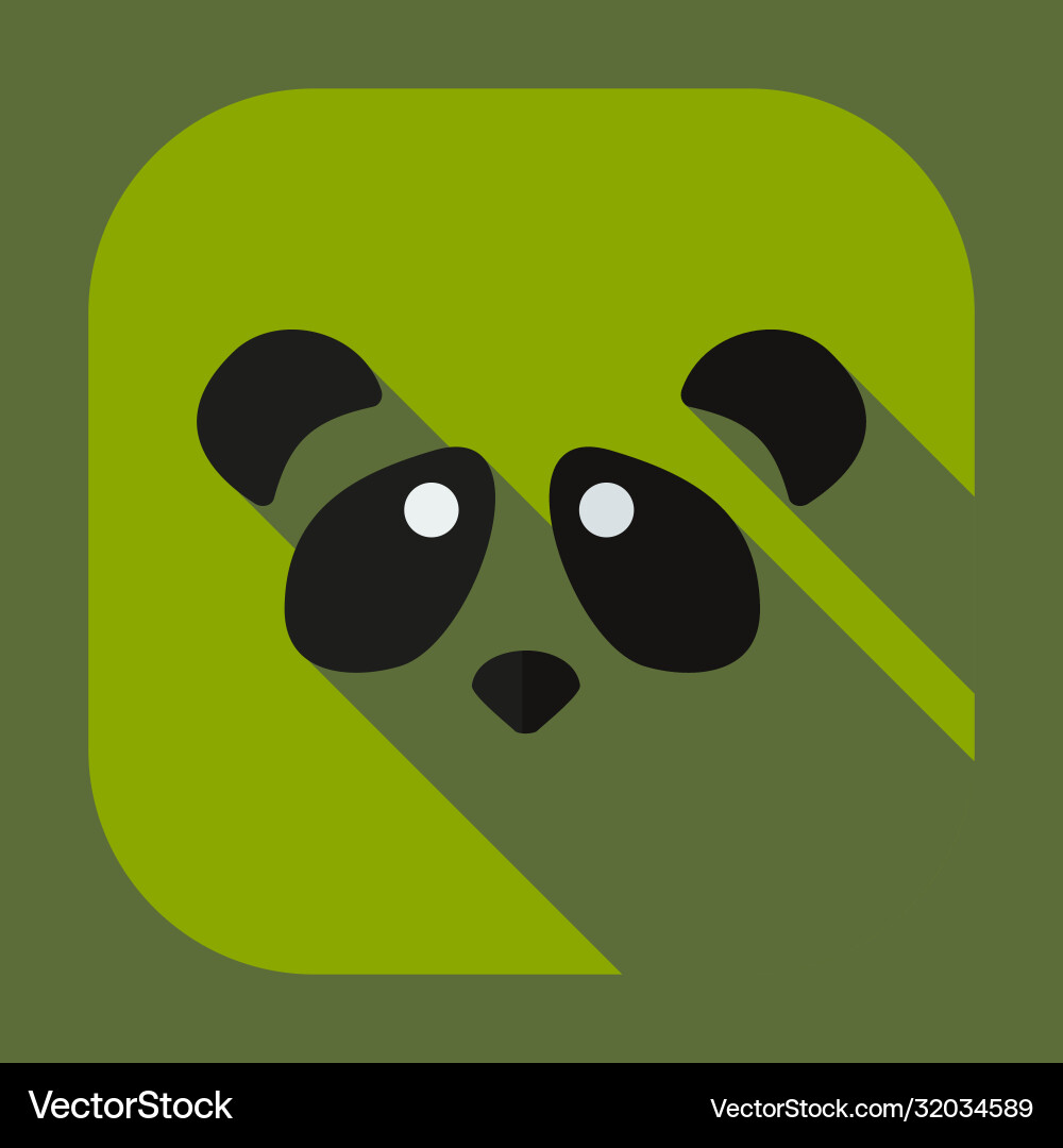 Flat modern design with shadow icons pandas vector image