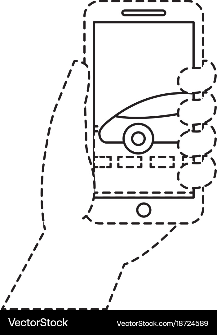 Gps navigation screen pointer map car vehicle vector image