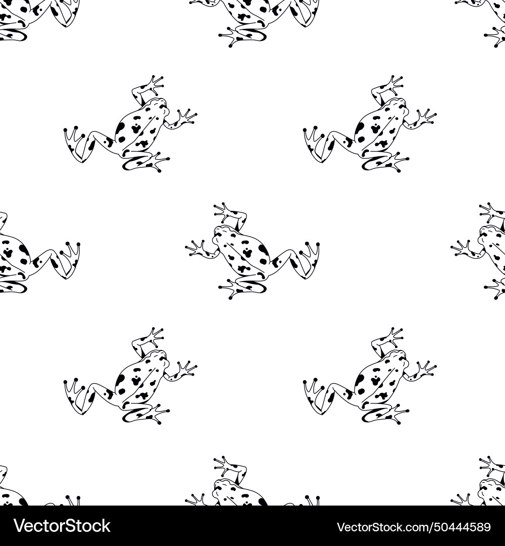 Leaping frogs seamless pattern Leaping frogs seamless pattern vector image