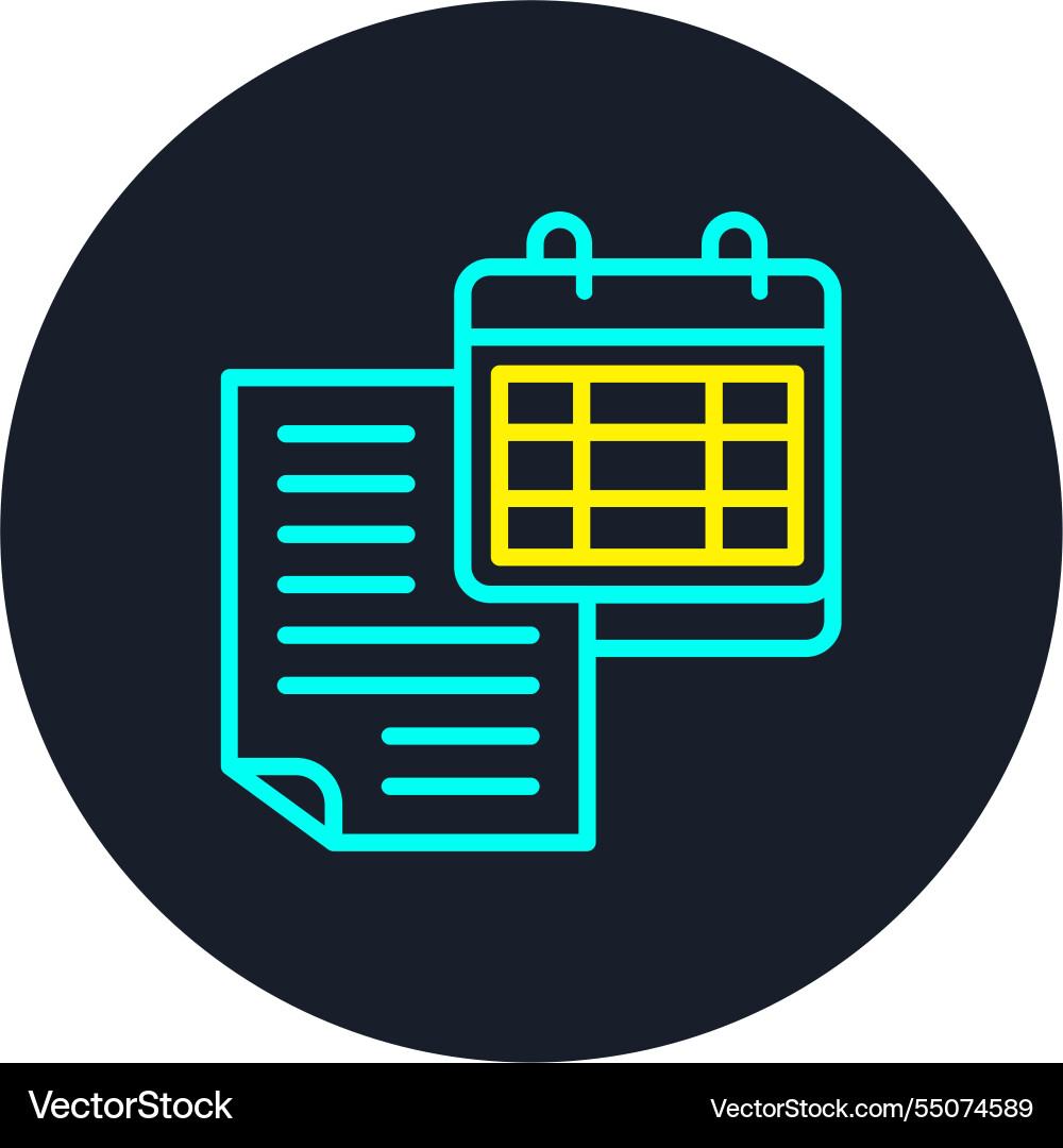 Notes line multi color icon Vector Image