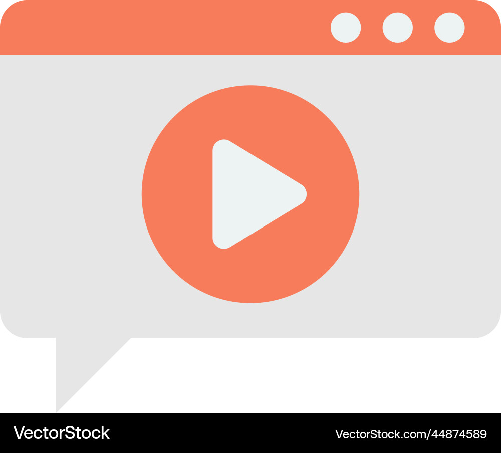 Play button and text box in minimal style Play button and text box in minimal style vector image