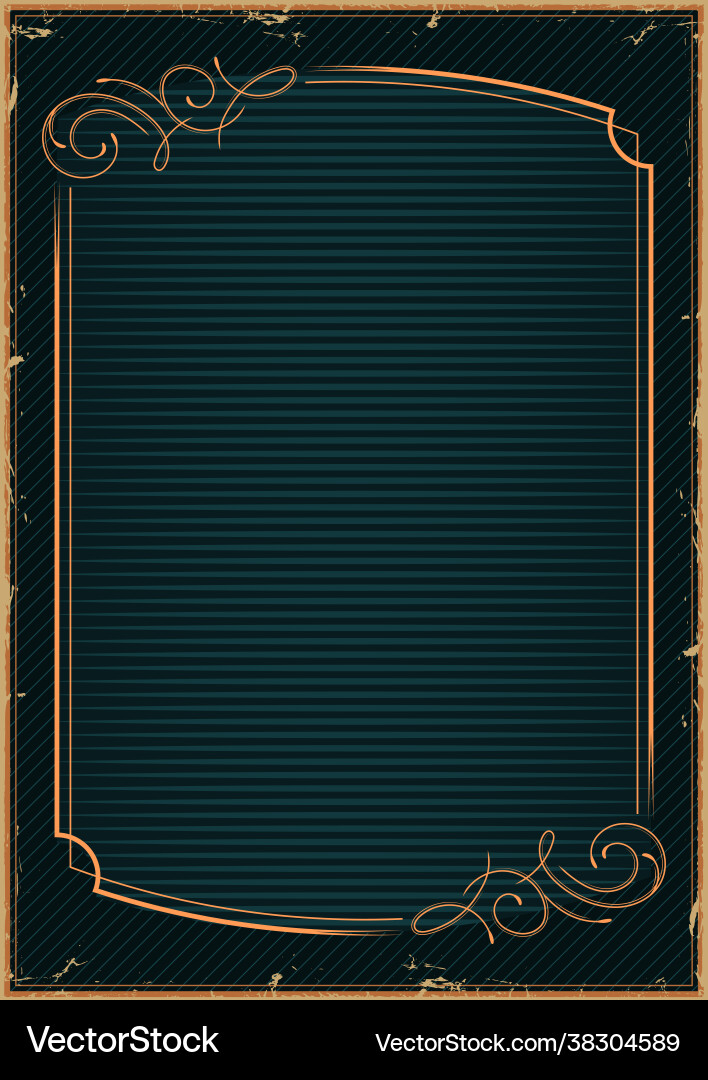 Retro Frame with Elegant Vignettes vector image