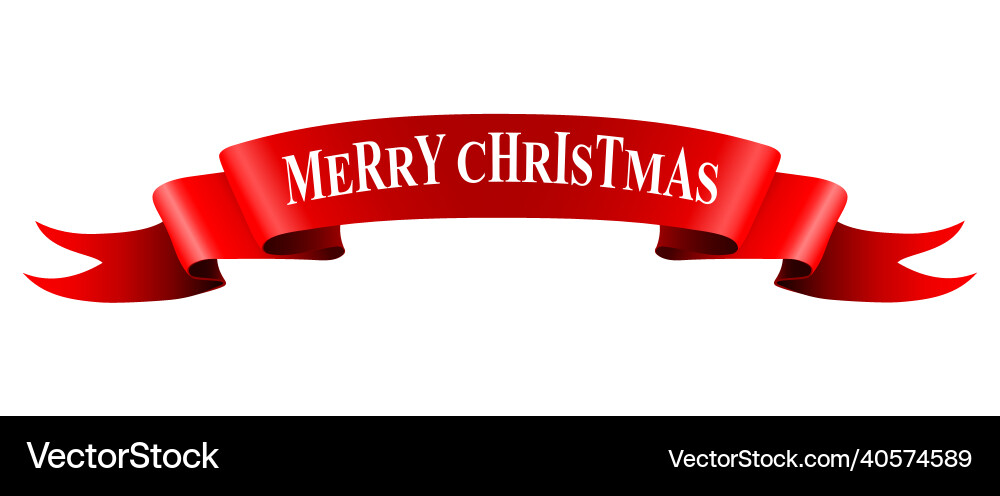 Rotes Band mit Gratulationen frohe Weihnachten Rotes Band mit Gratulationen frohe Weihnachten vektorbild